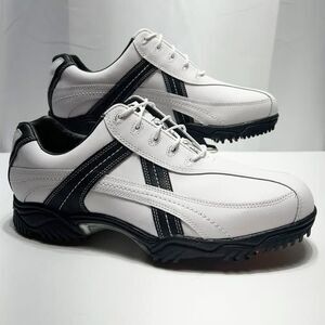 FootJoy Contour Series Men's Cleated Golf Shoes White Black Size 9.5 Wide